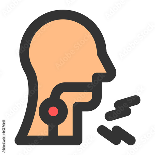throat icon illustration