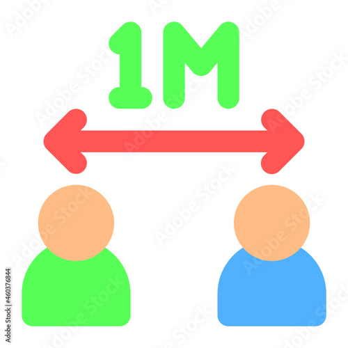 social distance icon illustration