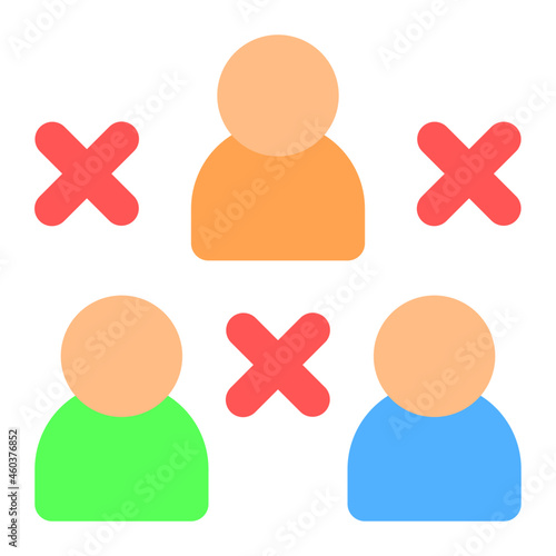 social distance icon illustration