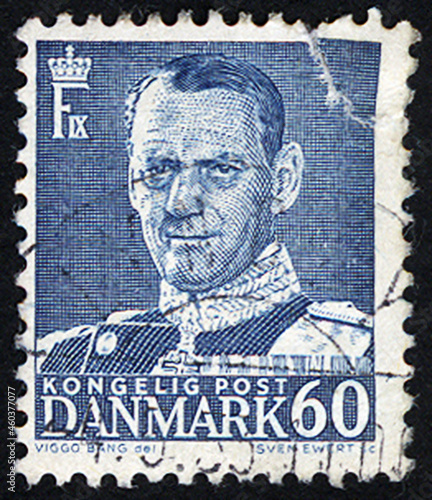Postage stamps of the Denmark. Stamp printed in the Denmark. Stamp printed by Denmark.