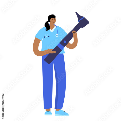 Doctor otolaryngologist concept
