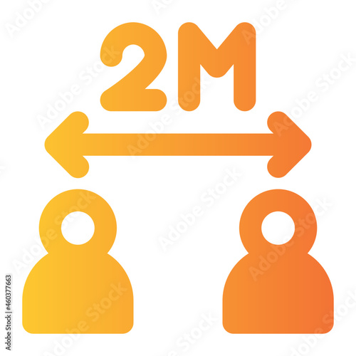 social distance icon illustration