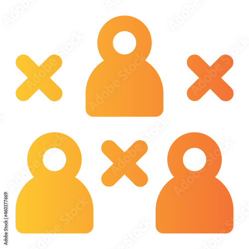 social distance icon illustration
