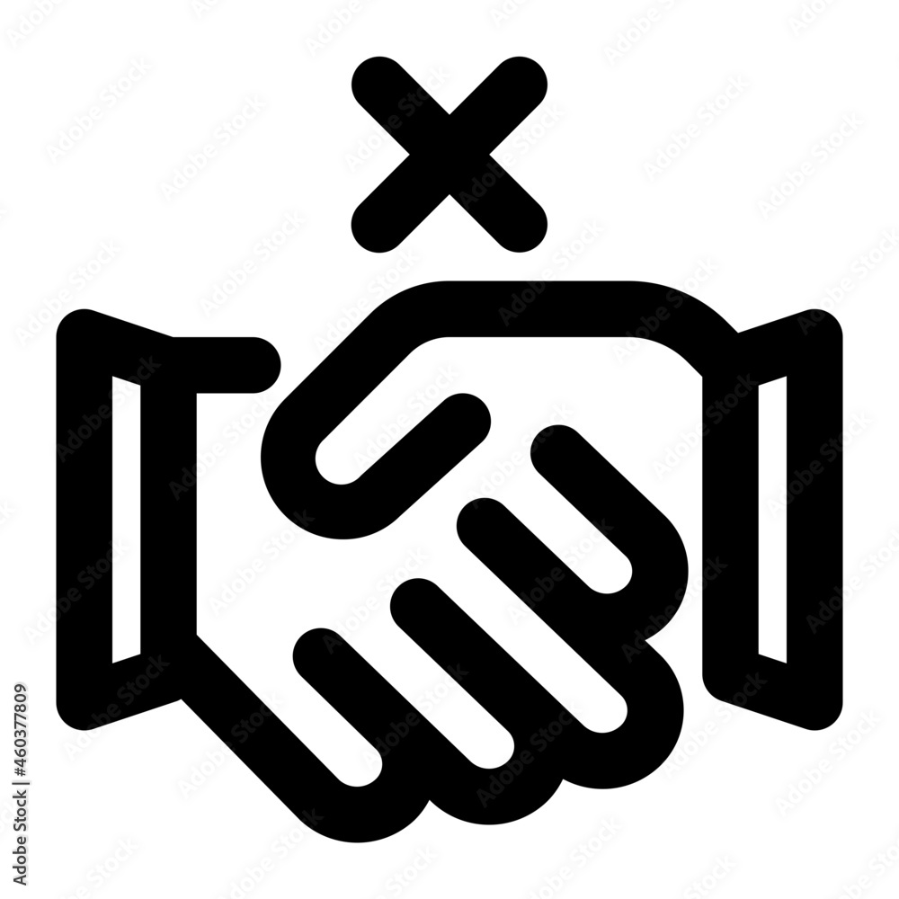 no handshake icon illustration no handshake icon illustration