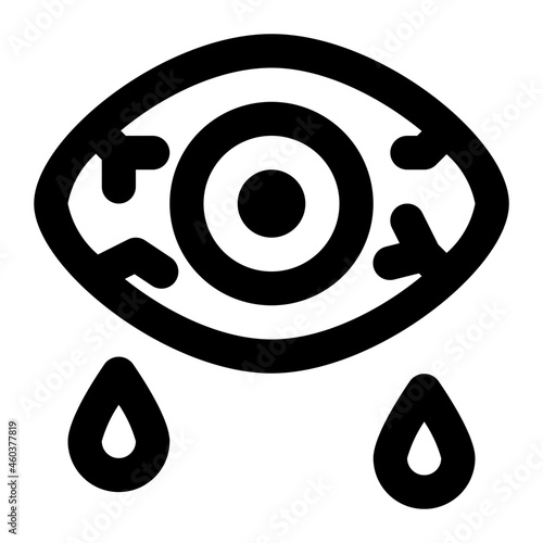 conjunctivitis eye icon illustration