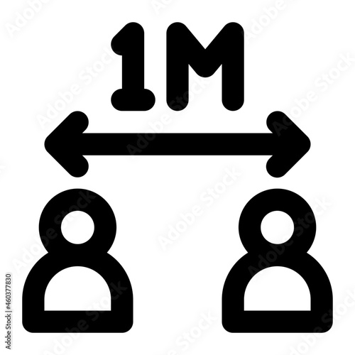social distance icon illustration