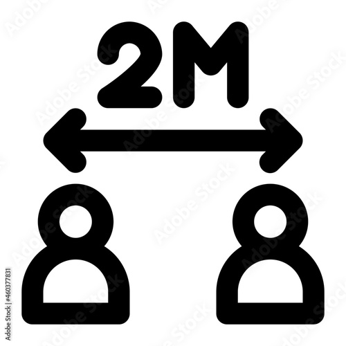 social distance icon illustration