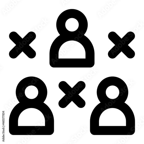social distance icon illustration