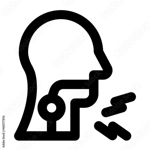 throat icon illustration