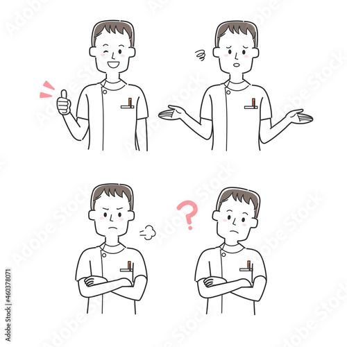 いろんな表情の看護師さんのセット
