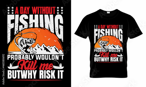 Fishing t-shirt design template for fishing lover