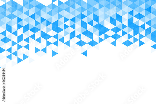 Polygonal blue mosaic background. Abstract low poly vector illustration. Triangular pattern, copy space. Template geometric business design with triangle for poster, banner, card, flyer
