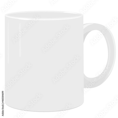 White cofee mug mock up svg vector illustration