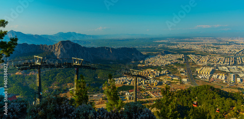 ANTALYA, TURKEY: Aerial views of the city of Antalya on a sunny summer day.