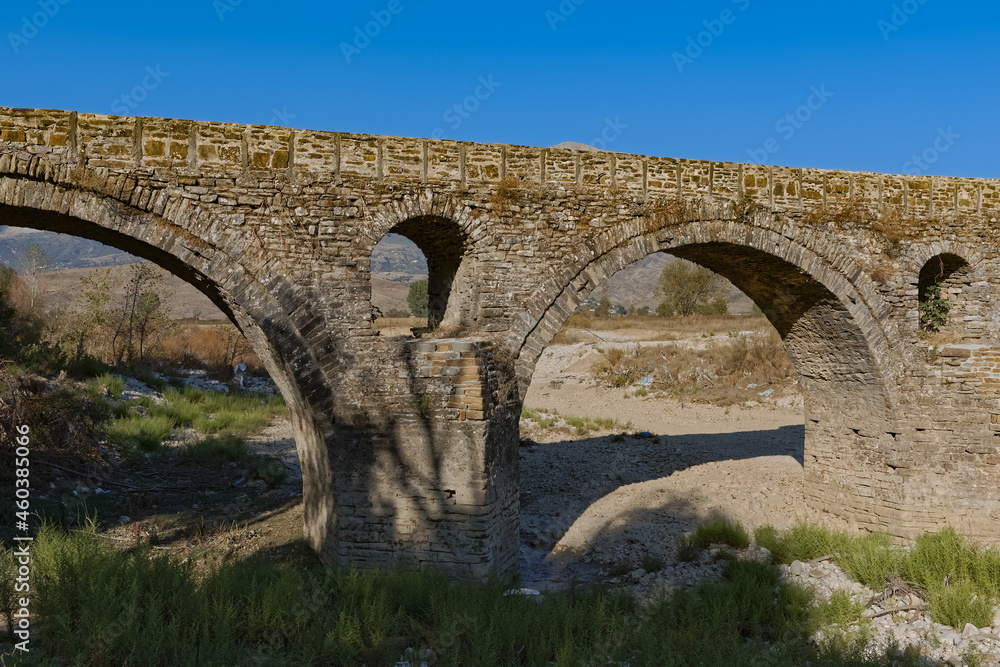 Old Kordhoce bridge from Ottoman period in Albania