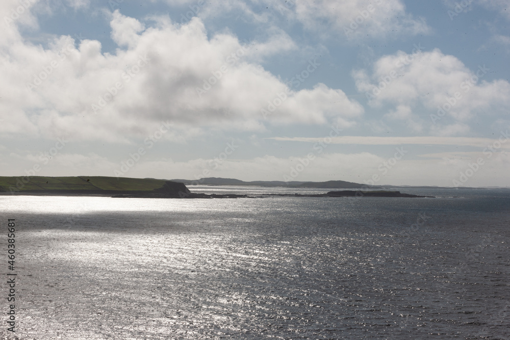 View from Sky Road near Clifden on the Wild Atlantic Way on a September day selective focus