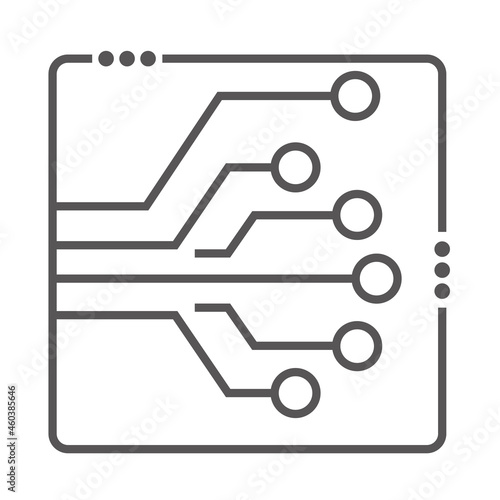 electronic circuit in square