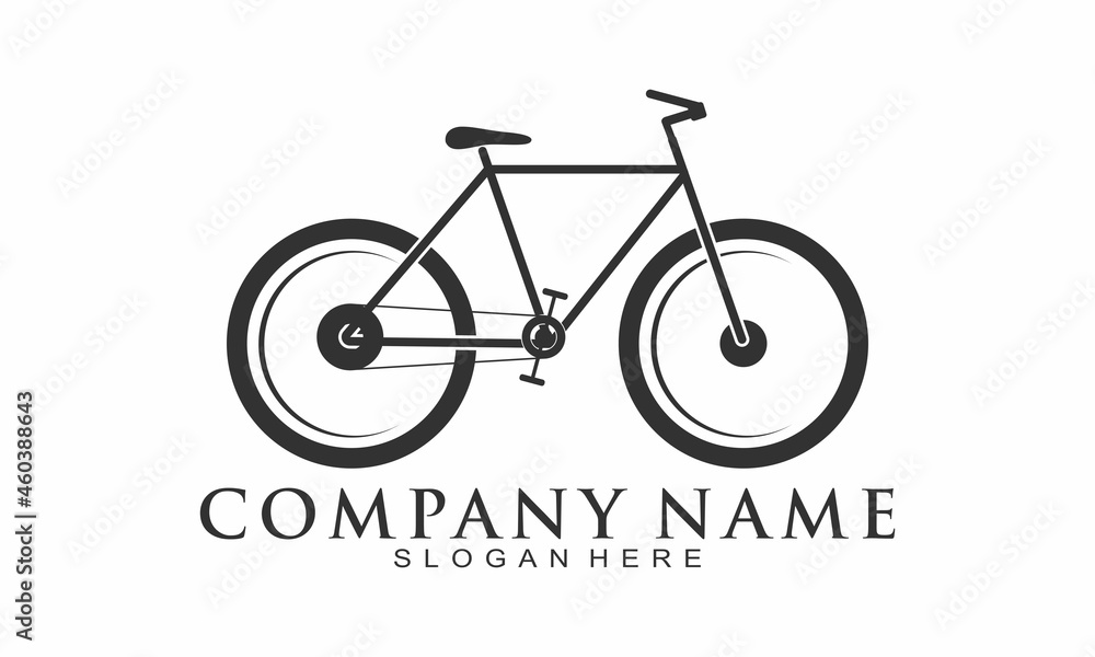 Relaxing bicycle vector logo Relaxing bicycle vector logo