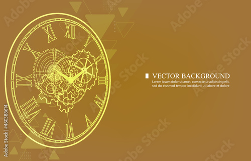Vector machanic watch wallpaper art design