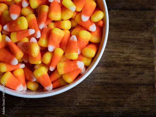 Bowl of Tasty Halloween Candy Corn