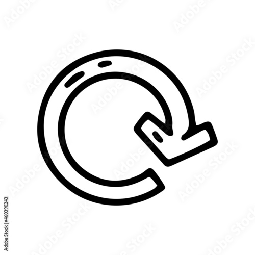 update arrow line vector doodle simple icon