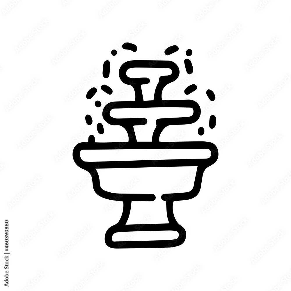three-tiered fountain line vector doodle simple icon three-tiered fountain line vector doodle simple icon