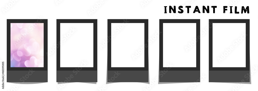 Instant Film Style Frame Black インスタントフィルム風フレーム 黒 Stock Vector Adobe Stock