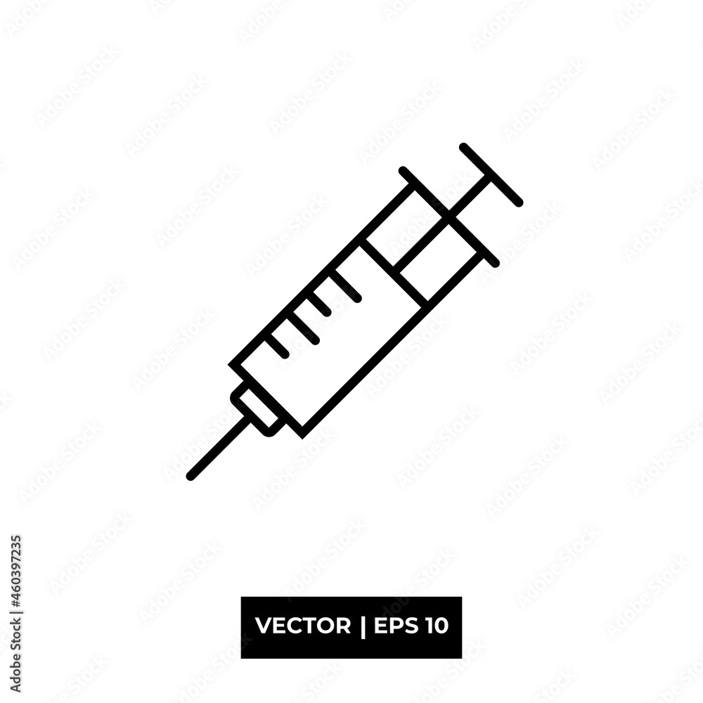 Line Syringe icon vector illustration logo for many purpose. Isolated on white background. – Vector Line Syringe icon vector illustration logo for many purpose. Isolated on white background. – Vector