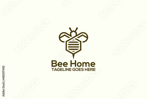 bee home bee line logo exclusive design inspiration