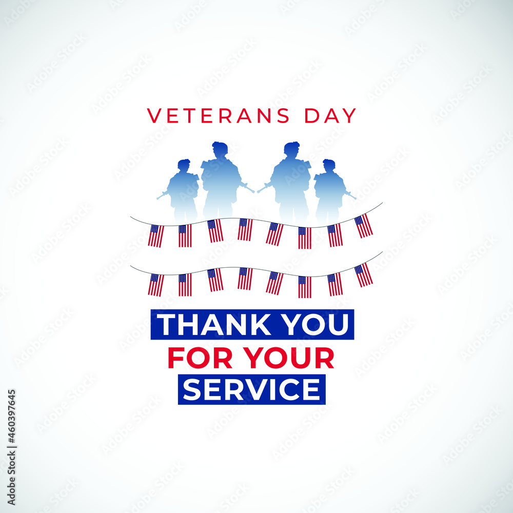 happy veterans day banner template. united states flag