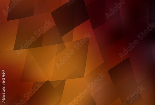 Dark Orange vector background with rectangles.