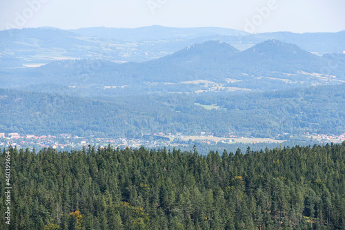 Summer landscape of mountains in Karkonosze National Park, Giant Mountains, Poland photo