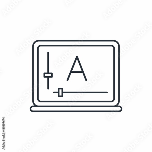 Free Download The size of the font. Image correction. Vector linear icon isolated on white background. - GFXLoad
