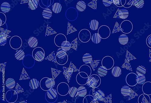 Light Pink, Green vector texture with triangular style with circles.