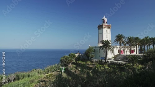 View of Cape Spartel Lighthouse in Tanger, Morocco.