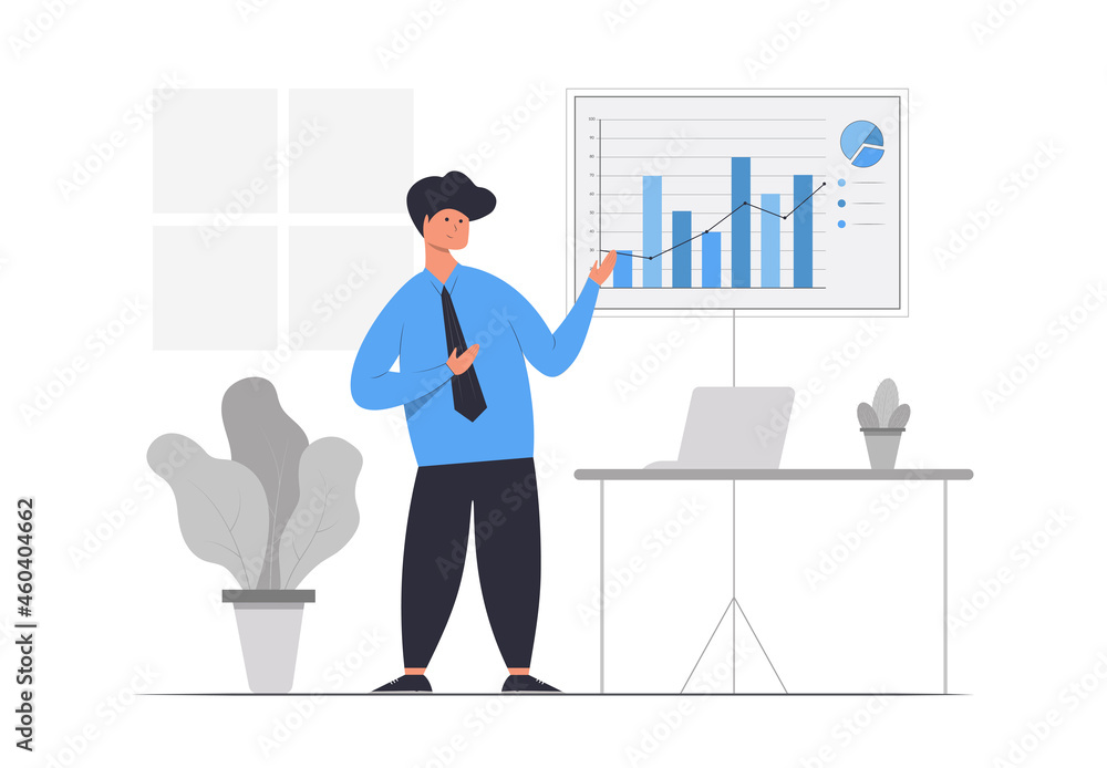 Explaining Data For Business Concept Illustration Explaining Data For Business Concept Illustration
