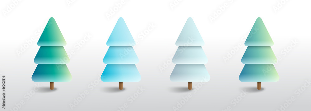 Christmas tree cartoon vector collection Christmas tree cartoon vector collection
