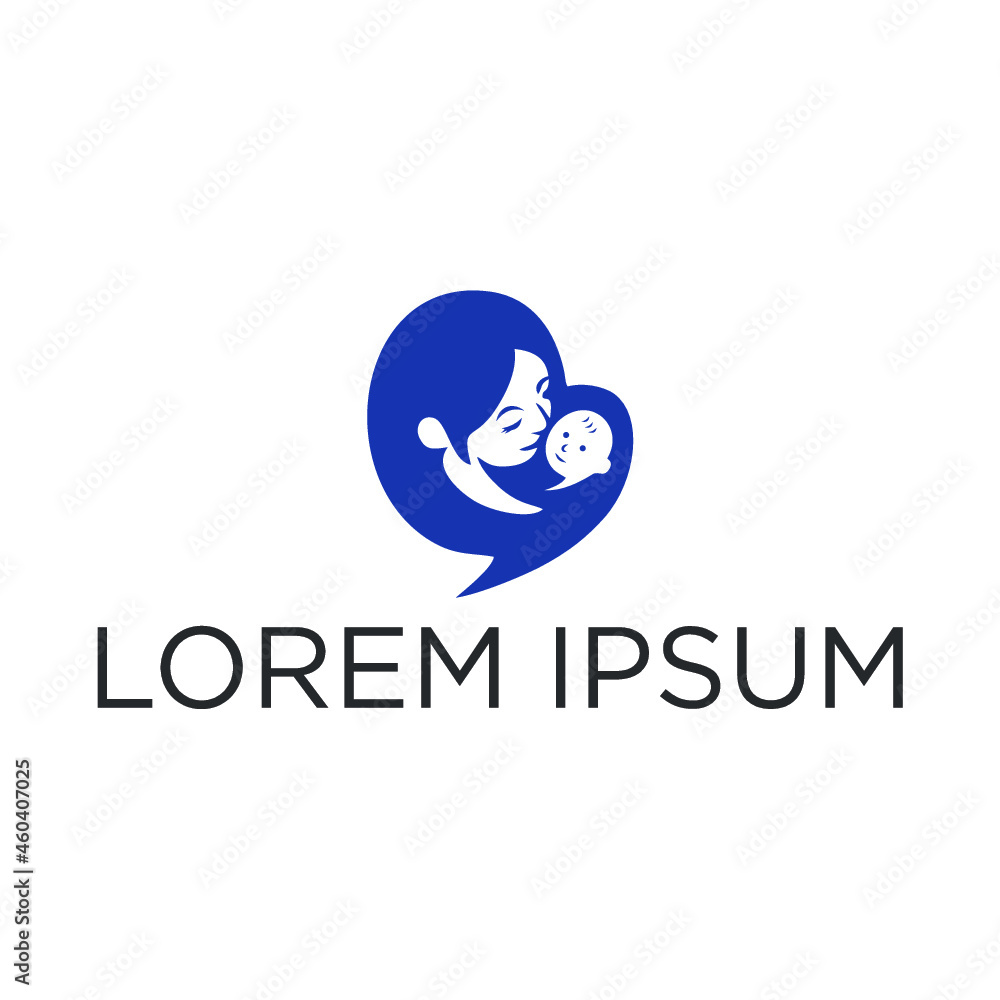 Mother and child logo design Mother and child logo design