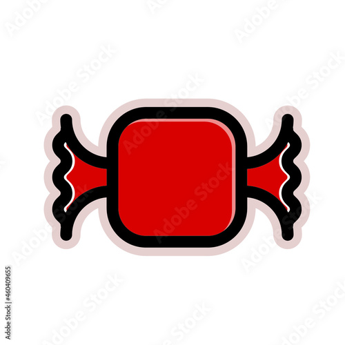 red wrapped toffee vector illutration