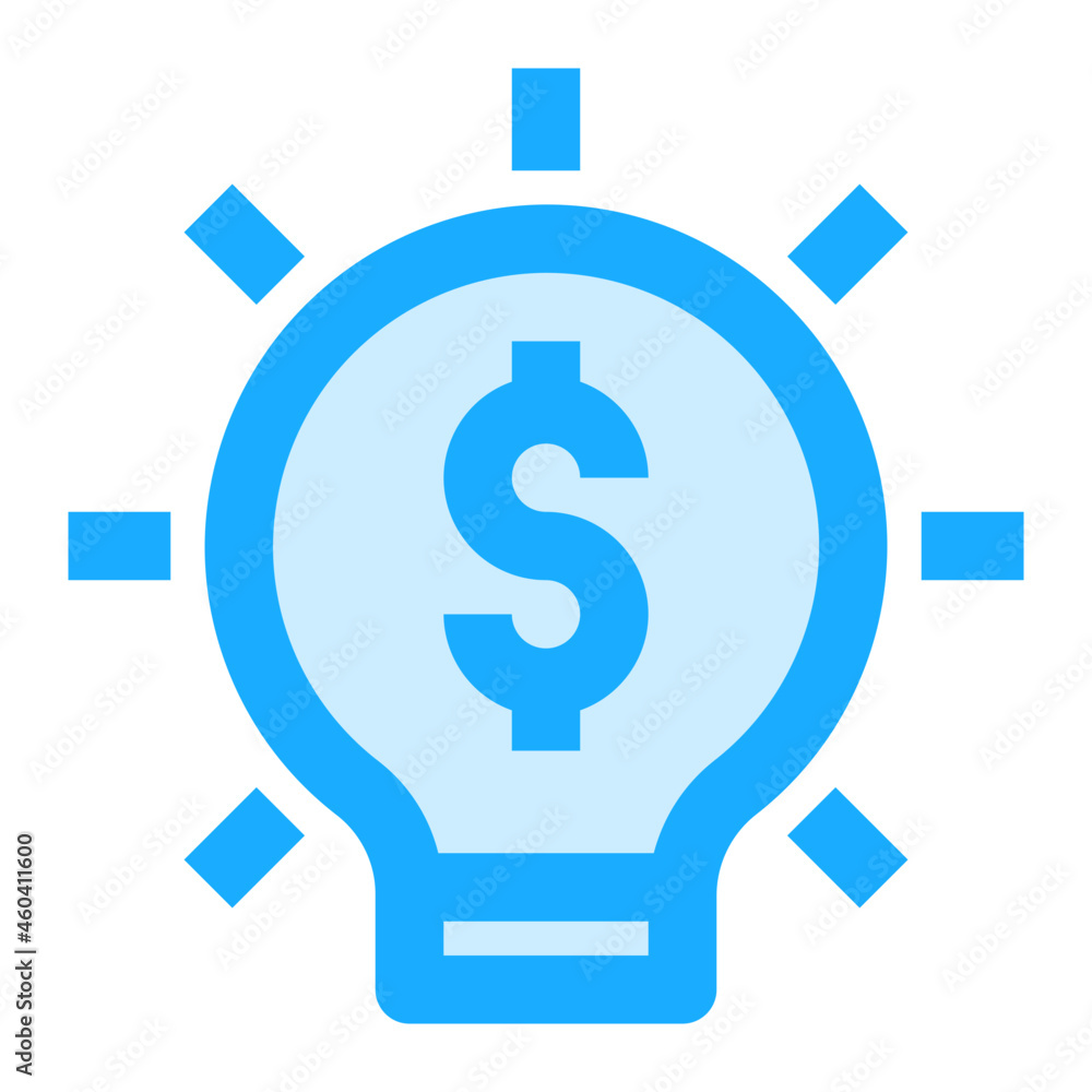 Finance Idea icon illustration Finance Idea icon illustration
