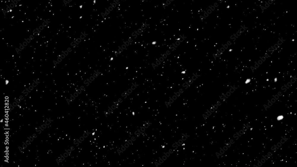 Winter Snow, Falling snow animation loop on black background Winter Snow, Falling snow animation loop on black background