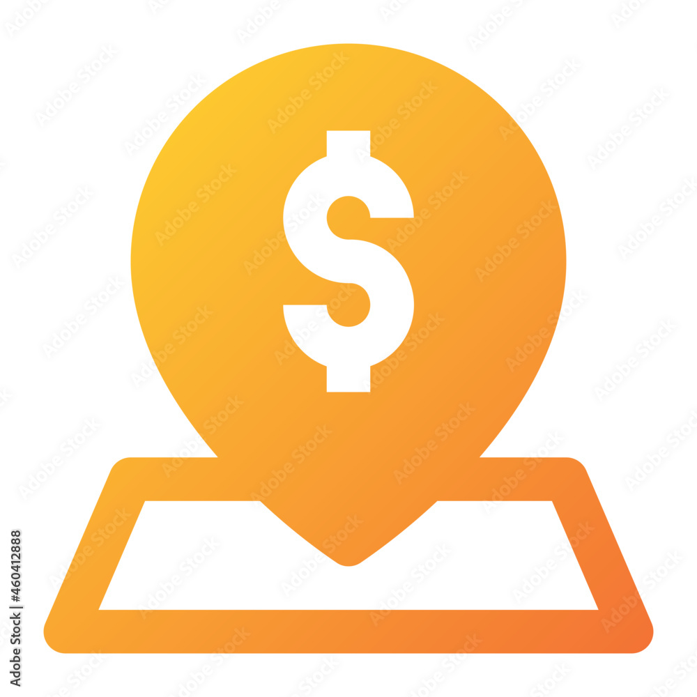 Financial Location icon illustration