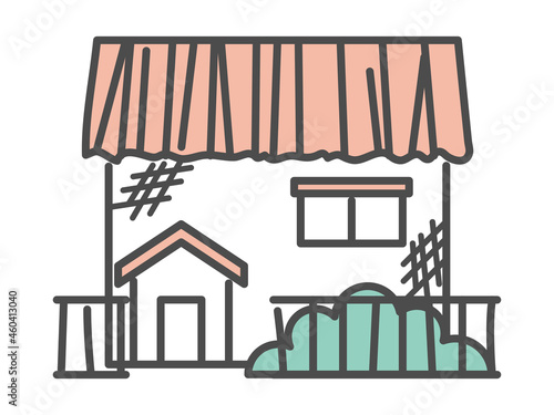 simple illustration of old house