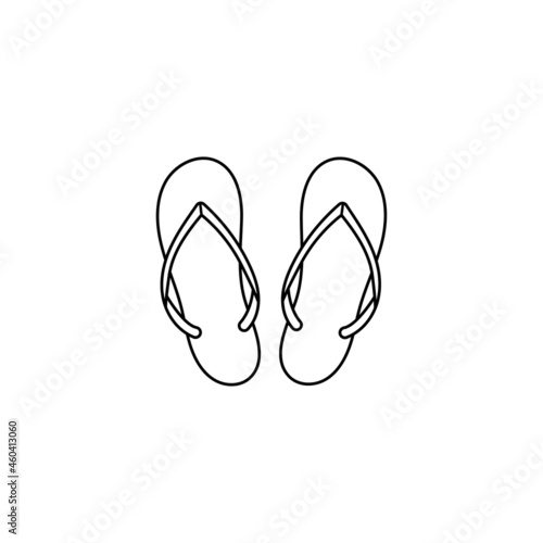 Flip flop icon design illustration template vector