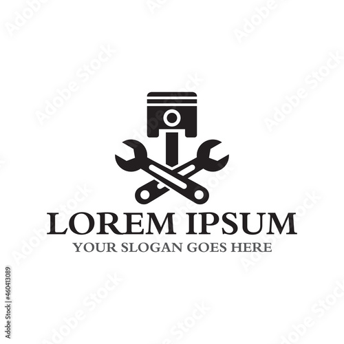 piston logo , automotive logo vector