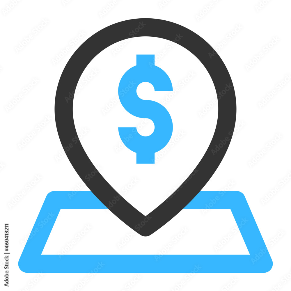 Financial Location icon illustration
