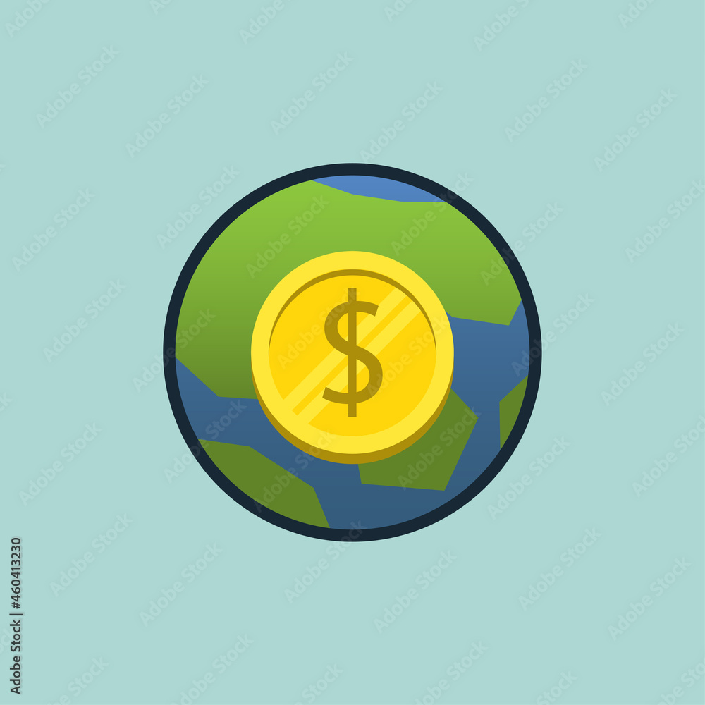 World Economy Money Coin Dollar World Economy Money Coin Dollar