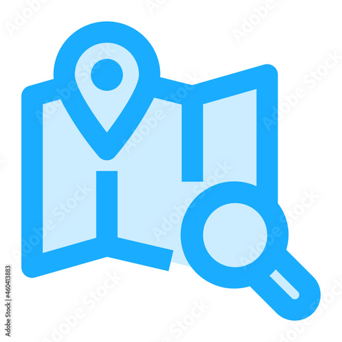 Explore Map Icon Illustration