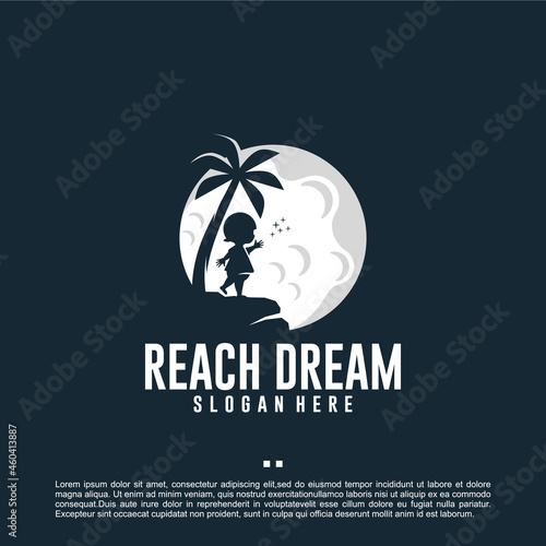 reach dream , logo design template