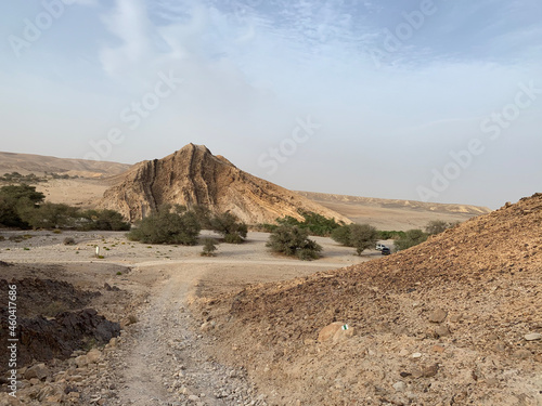 View of the desert  not far from the Dead Sea